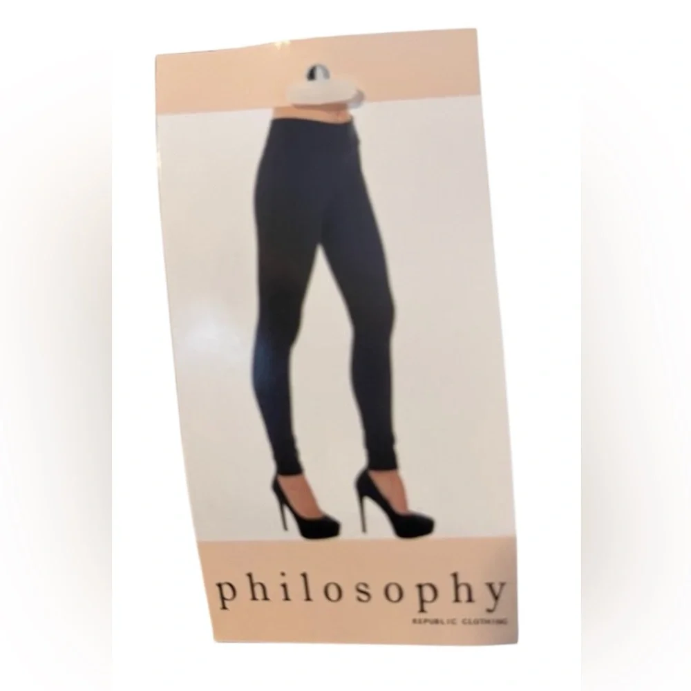 Philosophy Pull On Ponte Black Leggings- Small